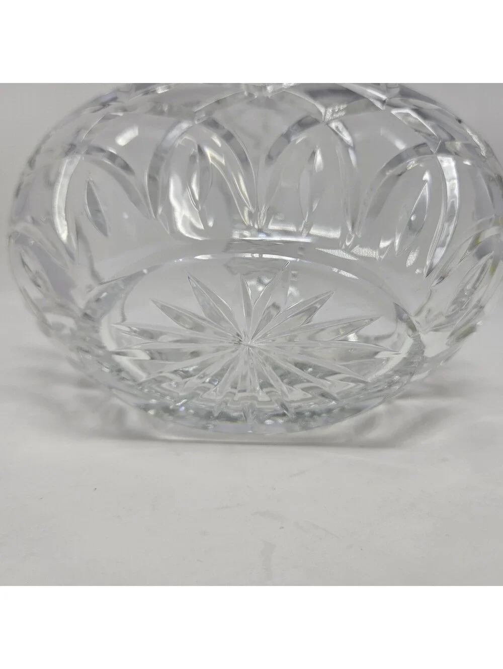 Marquis by Waterford Crystal Basket 7” Handled Original Sticker Unique Cut Glass